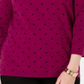 Karen Scott Women's Printed 3/4 Sleeve Sweater Autum Berry  Size Petite S