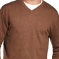 Weatherproof Vintage Men's V Neck Pullover Solid Beige Size Small