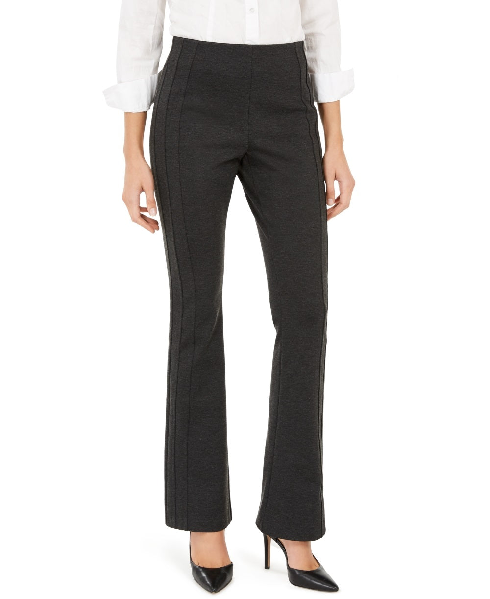 INC International Concepts Women's Seamed Ponte Knit Bootcut Pants Gray Size 6
