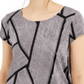 Alfani Women's Printed T-Shirt Pink/Black strip Size Small