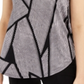 Alfani Women's Printed T-Shirt Pink/Black strip Size Small