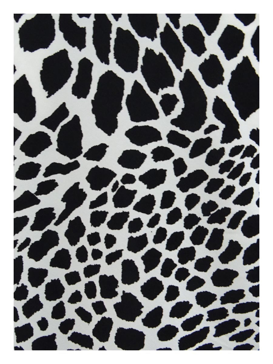 Alfani Women's Printed Crochet Trim Top White-Black Size Petite L