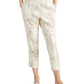Alfani Women's Floral Pants Brown Size Medium
