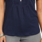 Style & Co Women's Crochet Bib Textured Top Blue Size XX-Large