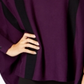 Alfani Women's Striped Poncho Sweater Purple Size Petite Large