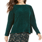 Style & Co Women's Chenille Sweater Green Size Petite M
