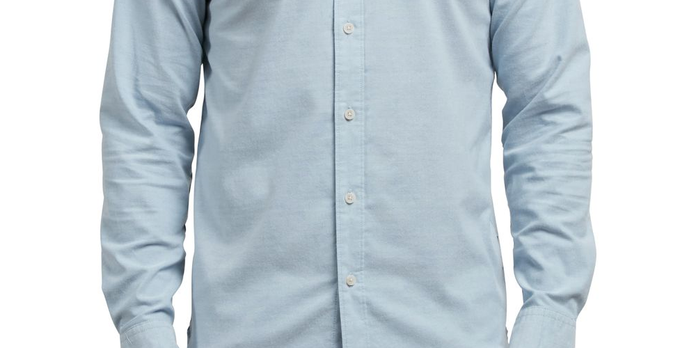 Volcom Men's Oxford Stretch Shirt Blue Size Small