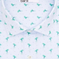 Bar III Men's Slim Fit Performance Stretch Frog Stripe Dress Shirt Blue Size S