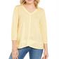 Style & Co Women's Seam Detail High Low Top Yellow Size XX-Large