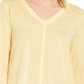 Style & Co Women's Seam Detail High Low Top Yellow Size XX-Large
