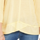 Style & Co Women's Seam Detail High Low Top Yellow Size XX-Large