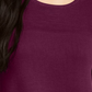 Alfani Women's Color Block Long Sleeve Crew Neck Tunic Sweater Maroon -Black  Size Small
