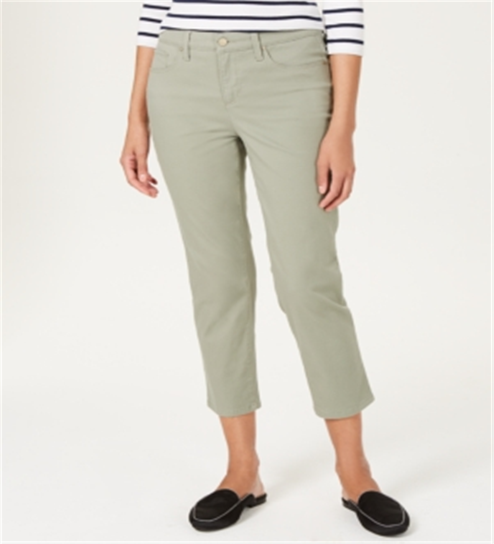 Charter Club Women's Tummy Control Bristol Capri Jeans Green Size 8 Petite