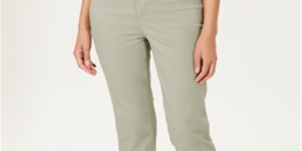 Charter Club Women's Tummy Control Bristol Capri Jeans Green Size 8 Petite