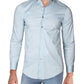 Alfani Men's Cube Suit Seprate Button Down Shirt Green -White size L