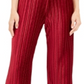Alfani Women's Pleated Velvet Pants Red Size Petite