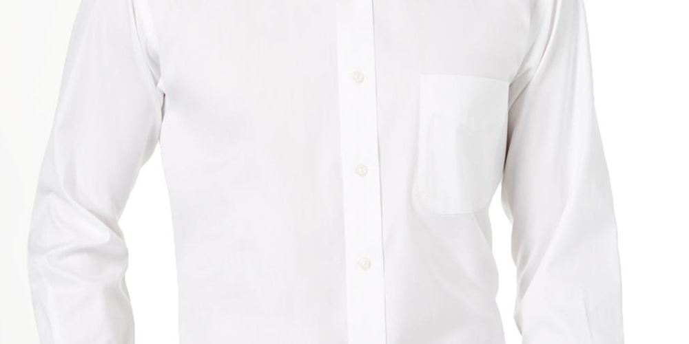 Club Room Men's Slim Fit Professional Dress Shirt White Size XL