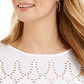Style & Co Women's Cotton Eyelet Yoke Top White Size Small