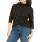 Karen Scott Women's Autumn Wind Turtleneck Sweatshirt Black Size M