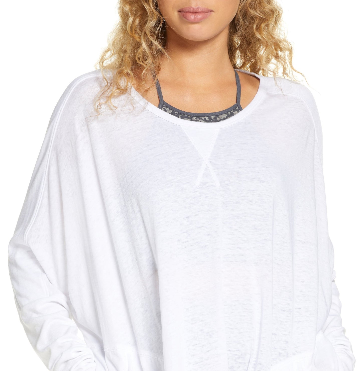 Free People Women's First Choice Long Sleeve Tee White Size Small