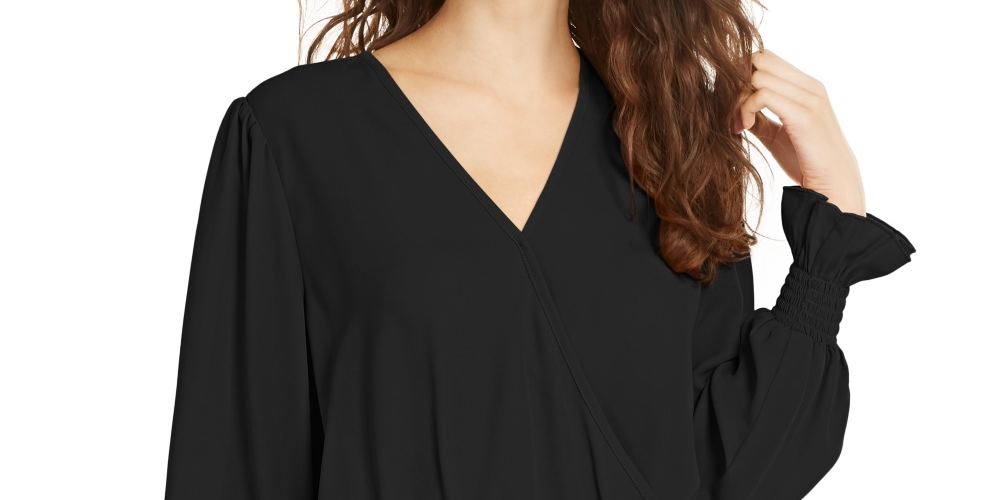 Ultra Flirt Juniors' Smocked Top Black Size X-Large