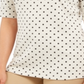 Karen Scott Women's Polka Dot Top Sand Size Petite L