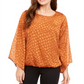 अल्फानी महिलाओं के स्नेकस्किन प्रिंट बबल ब्लाउज ब्राउन साइज़ पेटीट स्मॉल