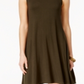 Style & Co Women's Sleeveless Swing Dress Green Size -Petite L