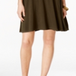 Style & Co Women's Sleeveless Swing Dress Green Size -Petite L