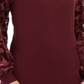 INC International Concepts Women's Velvet Burnout Sleeve Sweater Red Size X-Large