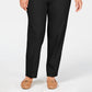 Alfred Dunner Women's Plus Size Classic Allure Tummy Control Pull-On Pants Black Size 22W