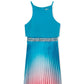 Rare Editions Big Girls Ombre Pleated Charmeuse Dress Navy Size 7