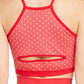 Ideology Women's Heart-Print Seamless Low-Impact Sports Bra Pink Size X-Large