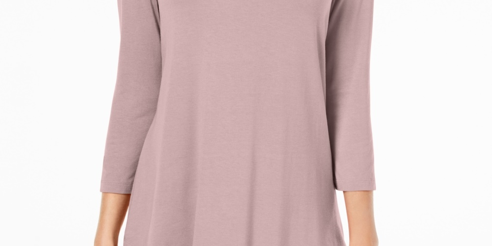 JM Collection Women's Scoop-Neck Top Pink Size Small