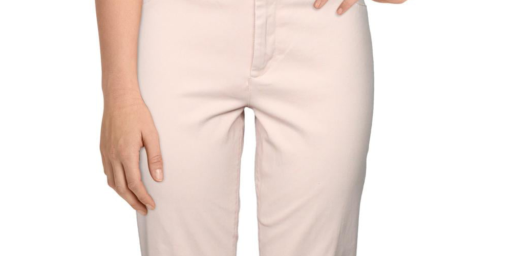 Calvin Klein Women's Denim Mid-Rise Straight Leg Jeans Blush Size 12