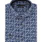 Sean John Men's Classic Regular Fit Print Dress Shirt Navy Size 2XL