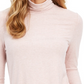 Charter Club Women's Heathered Ribbed Turtleneck Top Pink Size X-Small
