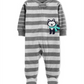 Carter's Baby Boy's Footed Fleece Husky Dog Coverall Gray Size Newborn
