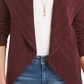 Style & Co Women's Pointelle Cardigan Purple Size XX-Large