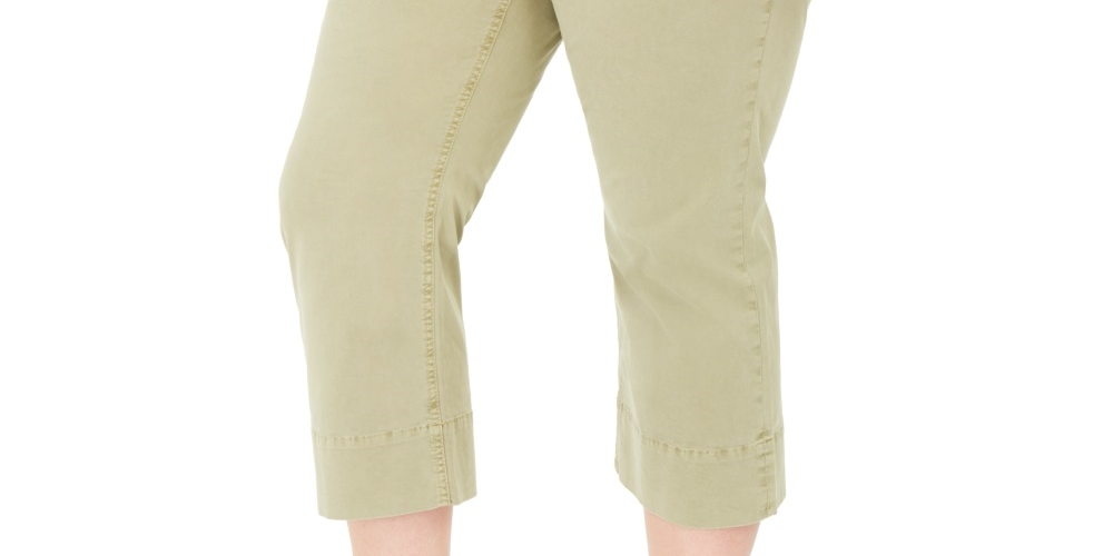 Celebrity Pink Women's Plus Size Montauk Cropped Pants Green Size 20W