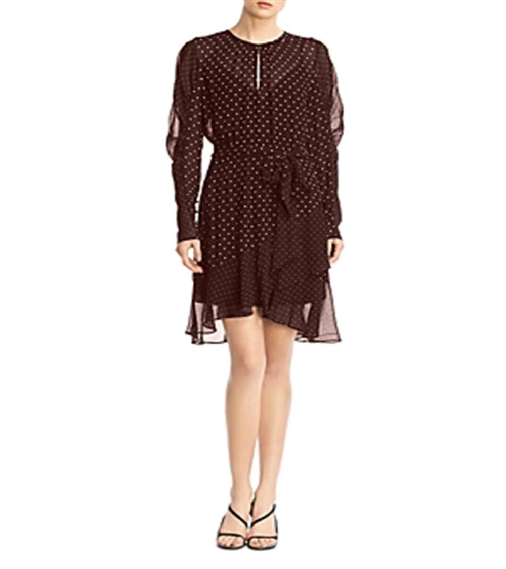 Bailey 44 Women's Candace Puff Sleeve Polka Dot Dress Red Size 4