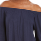 Style & Co Women's Off The Shoulder Bell Sleeve Top Blue Size XX-Large