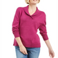 Karen Scott Women's Cotton Marled Shawl Collar Sweater Purple Size Small