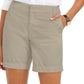 Charter Club Women's Twill Casual Shorts Beige Size 14