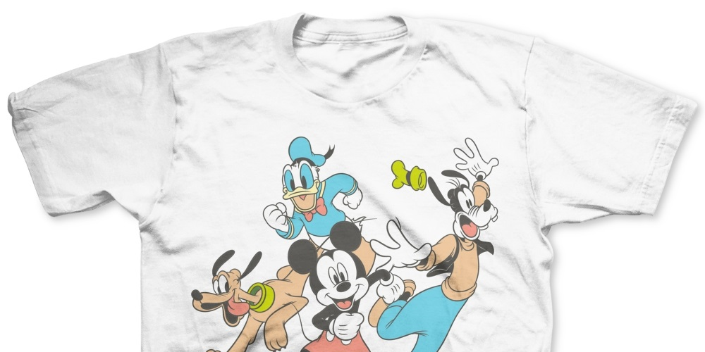 Disney Little Boy's Crew T-Shirt White Size 4