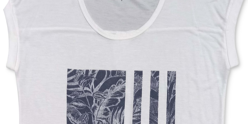 Style & Co Women's Tropical Flag Graphic T-Shirt White Size X-Small