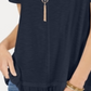 Style & Co Women's Ruffled Hem Top Blue Size Petite S