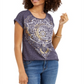 Style & Co Women's Graphic Print T-Shirt Navy Size X-Small