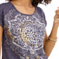 Style & Co Women's Graphic Print T-Shirt Navy Size X-Small