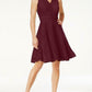 Charter Club Women's Lace Fit & Flare Dress Red Size Petite L